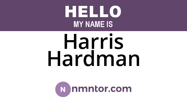Harris Hardman