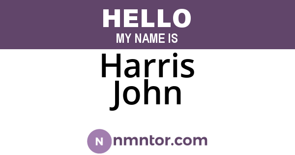 Harris John