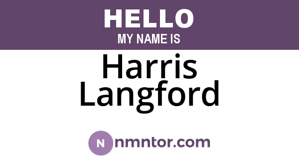 Harris Langford