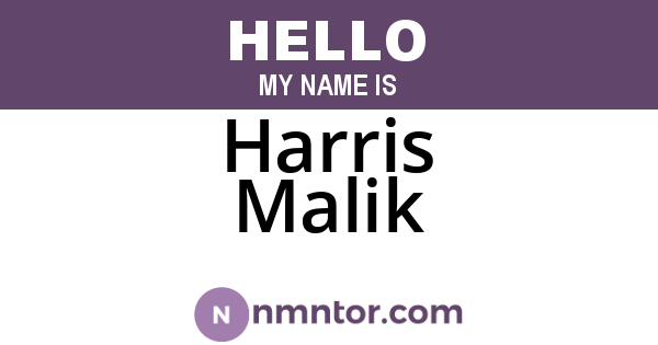 Harris Malik