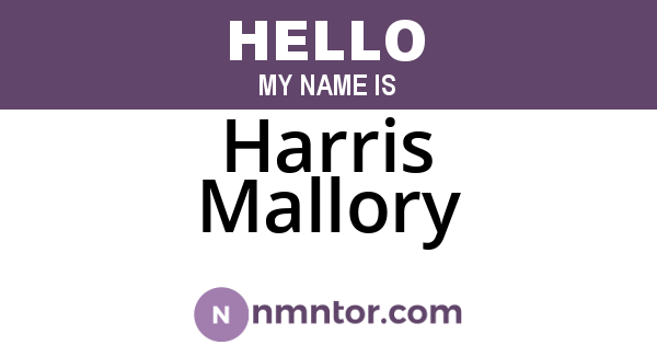 Harris Mallory