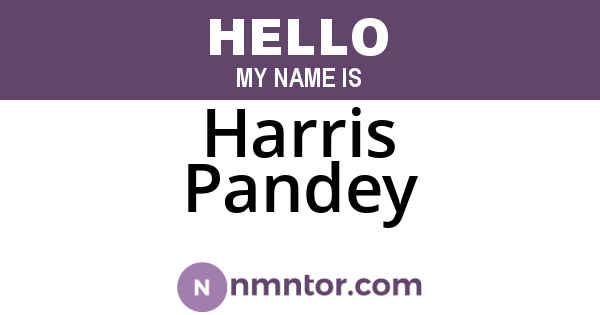 Harris Pandey