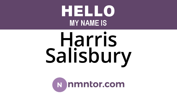 Harris Salisbury