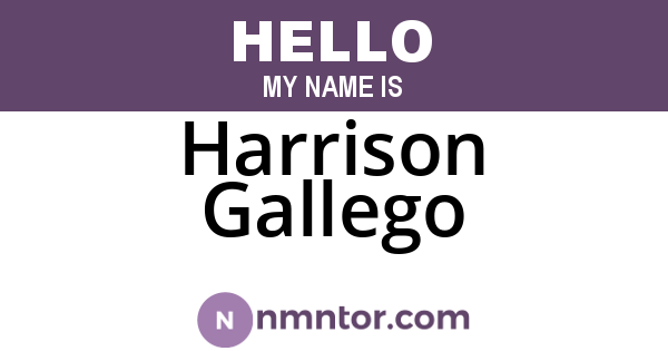 Harrison Gallego