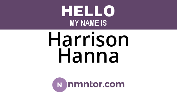 Harrison Hanna