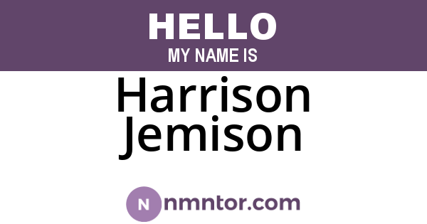 Harrison Jemison