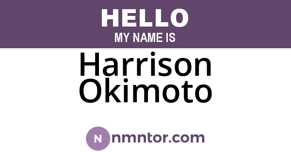 Harrison Okimoto
