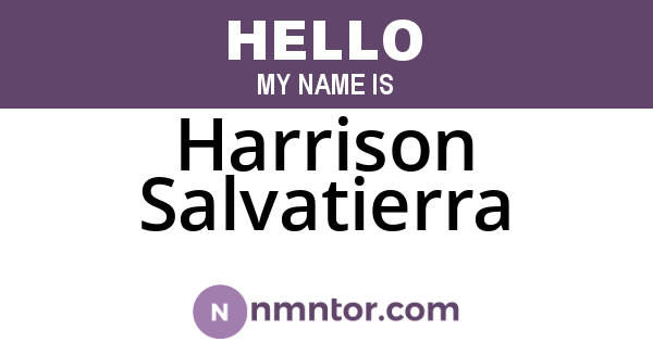 Harrison Salvatierra
