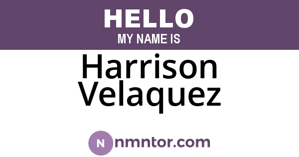 Harrison Velaquez