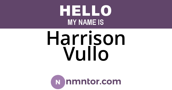 Harrison Vullo