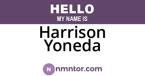 Harrison Yoneda