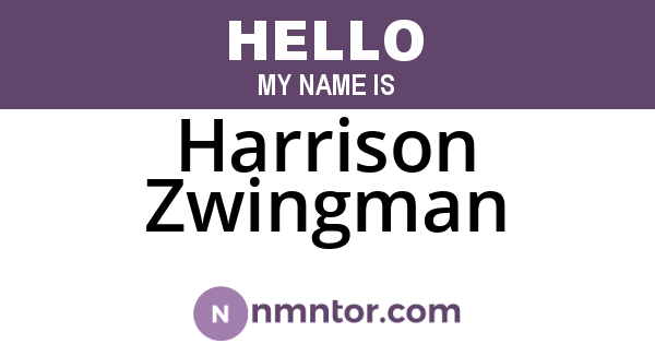 Harrison Zwingman
