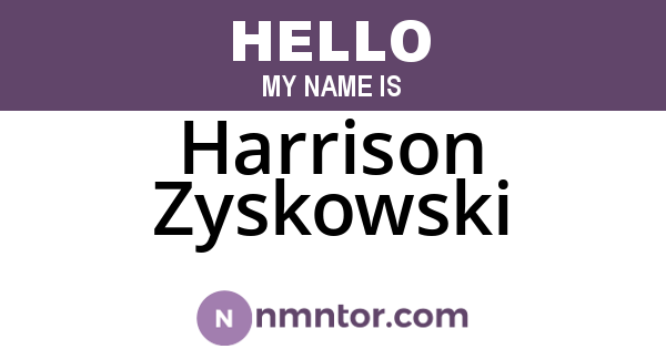 Harrison Zyskowski