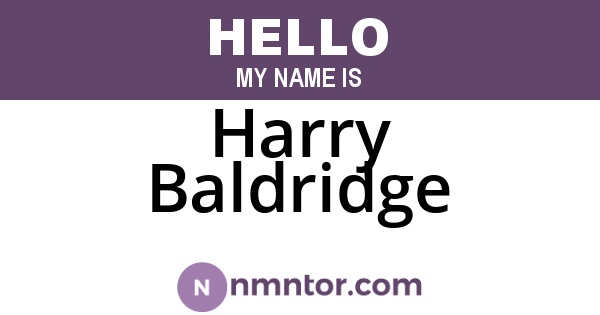 Harry Baldridge