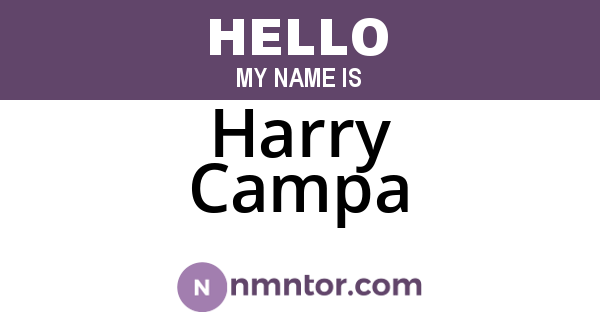 Harry Campa