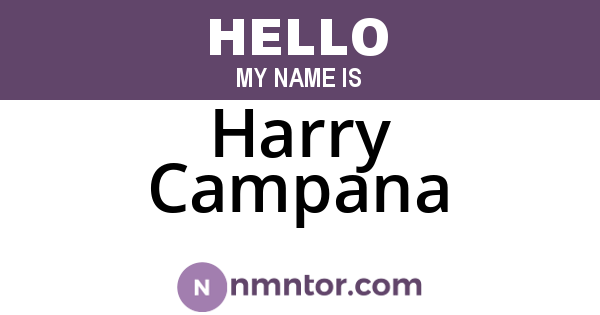 Harry Campana