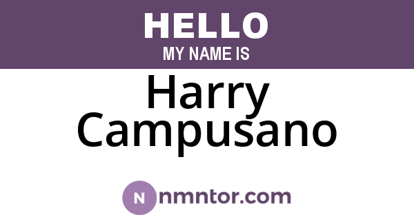Harry Campusano