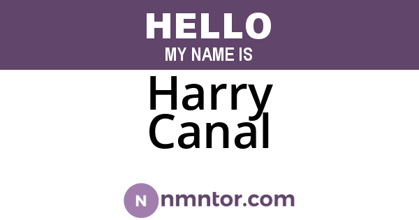 Harry Canal