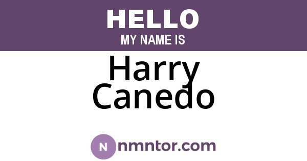 Harry Canedo