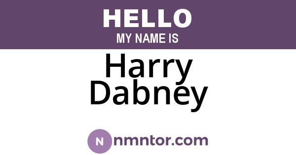 Harry Dabney