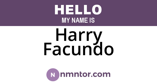 Harry Facundo