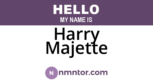 Harry Majette