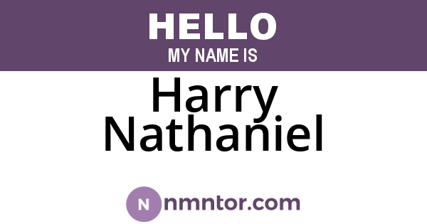 Harry Nathaniel