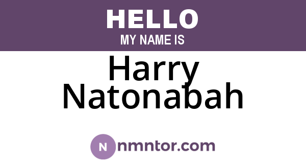 Harry Natonabah