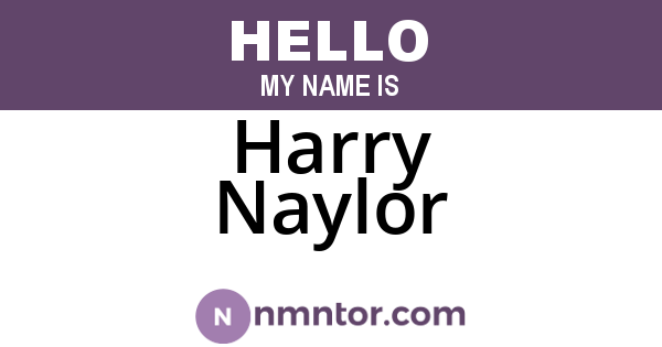 Harry Naylor