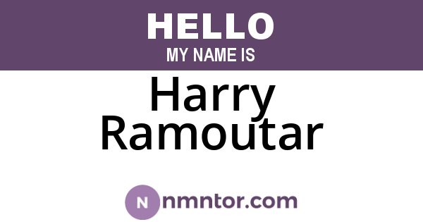 Harry Ramoutar