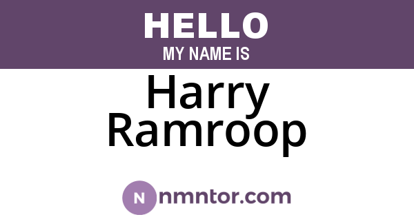 Harry Ramroop