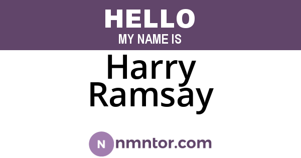 Harry Ramsay