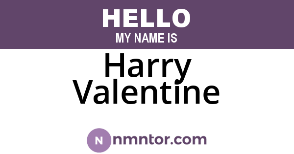 Harry Valentine