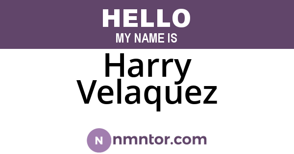 Harry Velaquez