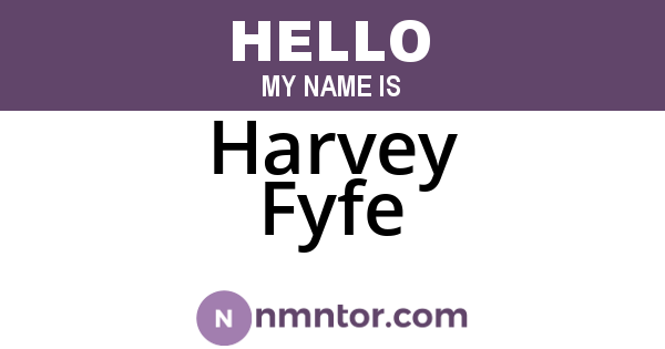 Harvey Fyfe