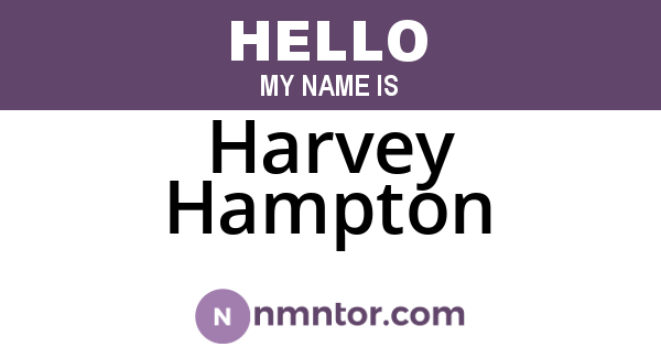 Harvey Hampton