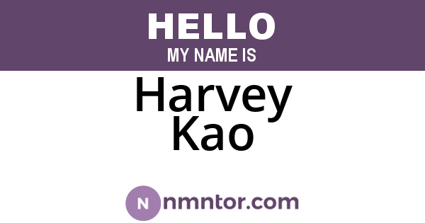 Harvey Kao