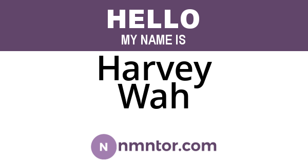 Harvey Wah