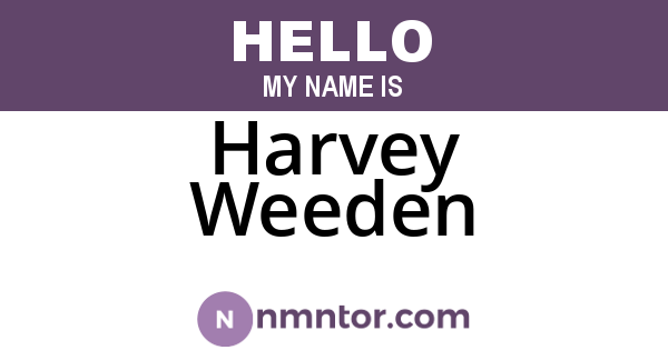 Harvey Weeden