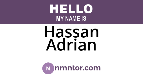 Hassan Adrian