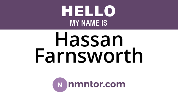 Hassan Farnsworth