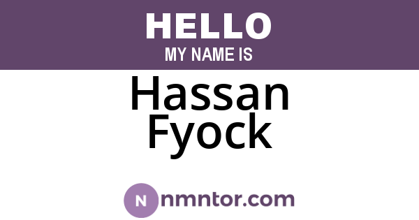 Hassan Fyock