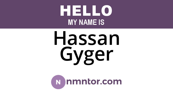 Hassan Gyger