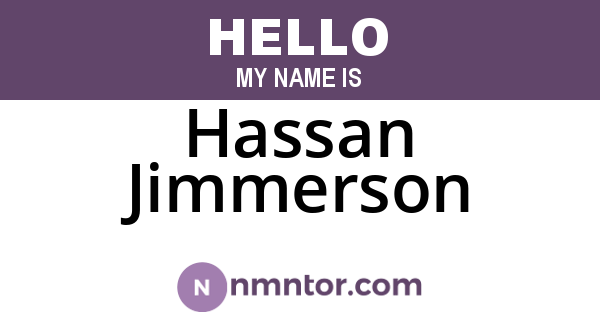 Hassan Jimmerson