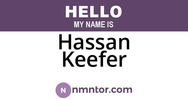 Hassan Keefer