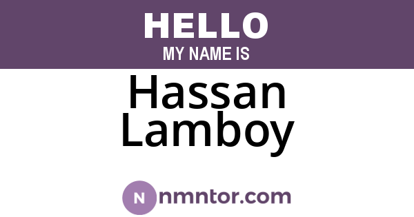 Hassan Lamboy