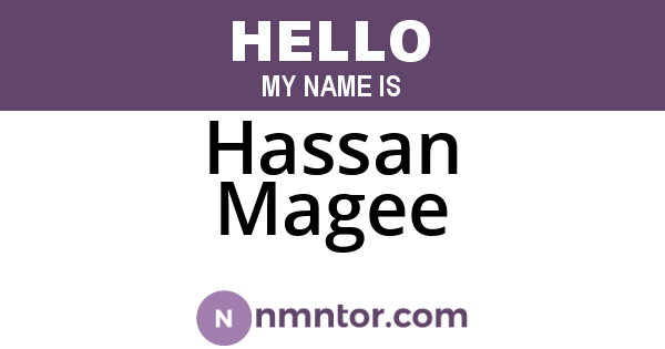 Hassan Magee