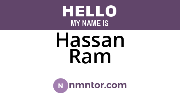 Hassan Ram
