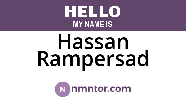 Hassan Rampersad