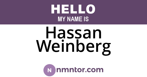 Hassan Weinberg